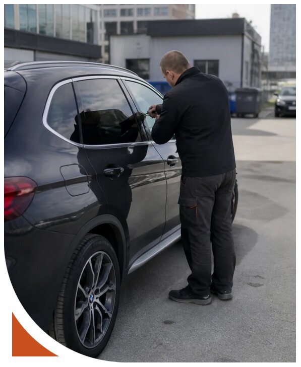 Вскрытие автомобиля БМВ в Омске от 2592 р. | Разлок-Омс